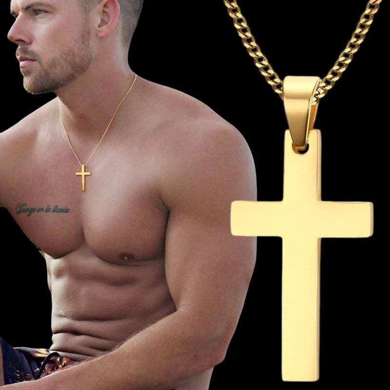 Cross Pendant Necklace, Perfect for Men!