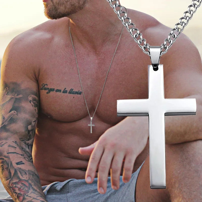 Cross Pendant Necklace, Perfect for Men!